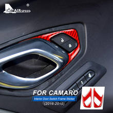 Airspeed-capa de adesivo para chevrolet camaro 2016, 2017, 2018 e 2019, acessórios de fibra de carbono para o interior da porta do carro 2024 - compre barato