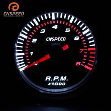 CN Скорость УФ-фильтр 52 мм с электрического двигателя автомобиля Скорость указатель тахометр, измеритель частоты вращения метр тестер 0 ~ 8000 счетчик частоты вращений для 4/6/8 цилиндр 2024 - купить недорого
