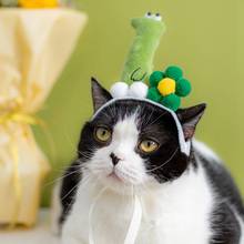 Sombrero decorativo con forma de pollo y serpiente para mascotas, diadema con dibujos animados de gato, accesorios para gatos y perros 2024 - compra barato