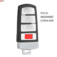 Keyecu умный дистанционный ключ-брелок от машины 4 кнопки 315 МГц ID48 для VW Passat 2006 2007 2008 2009 2010 2011 2012 2013 для CC, NBG009066T 2024 - купить недорого