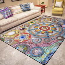 Alfombras nórdicas Retro bohemias Multicolor para sala de estar, dormitorio, área grande, alfombra de suelo de pasillo, alfombra personalizada con impresión 3D 2024 - compra barato