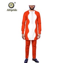 2019 African Men Clothing Dashiki Long Sleeve Coats Jacket and Ankara Pants Set Casual Blouse Suits Tracksuit AFRIPRIDE S1916035 2024 - buy cheap