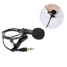Microfone portátil com condensador, microfone de lapela com fio, profissional, para celular e laptop, 1.5m, qualidade de som estéreo 2024 - compre barato