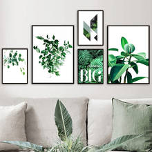 Green Plants Banyan Eucalyptus Leaves Wall Art Canvas Painting Nordic Posters And Prints Wall Pictures For Living Room Decor 2024 - buy cheap