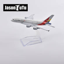 JASON TUTU 16cm Asiana Airlines Airbus A380 Airplane Model Plane Model Aircraft Model Diecast Metal 1/400 Scale Planes Drop 2024 - buy cheap