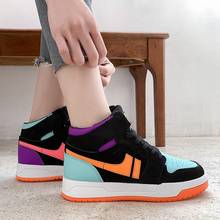 2021 New Women Fashion Thick Bottom Shoes High-Top Flat Platform Girl Breathable Antislip Sneakers Zapatos Mujer Tenis Zapatilla 2024 - buy cheap