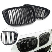 2Pcs Matte Black Car Front Kidney Hood Grille For BMW X3 X4 G01 G02 2018 2019 2020 2021 ABS Plastic Mesh Grill 2024 - buy cheap