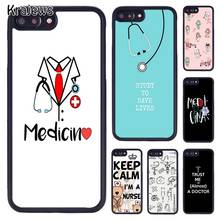 Krajews Doutor nutrição Médico Medicina de Saúde Para o iphone 5 6 S 7 8 plus 11 Pro X XR XS Max Samsung Galaxy S6 S7 S8 S9 S10 PLUS 2024 - compre barato