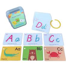 Детские английские Обучающие карточные карманные флеш-карты для дошкольников Монтессори Обучающие игрушки буквы Алфавит ABC цифры 2024 - купить недорого
