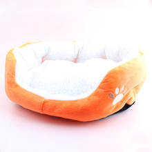 Bow Pet Bed Warm Pet Bed For Small Medium Dog Soft Pet Bed For Dog House Soft Fleece Nest Dog Baskets Mat Autumn Winter Kennel 2024 - buy cheap