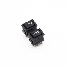 10PCS KCD1 Mini Black 3 Pin / 6 pin On/Off/On Rocker Switch AC 6A/250V10A/125V 2024 - buy cheap