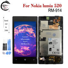 4.0" LCD With Frame For Nokia lumia 520 RM-914 LCD Display Screen Touch Sensor Digitizer Sensor Assembly For Nokia N520 Display 2022 - buy cheap