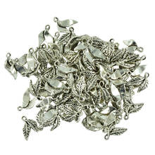 100pcs  Pendants Jewelry Plated Small Leaf Charms Jewelry Making DIY Charm Crafts Handmade 15x12mm 2024 - buy cheap