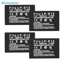 LP-E12 LPE12 E12 Батарея для цифровой однообъективной зеркальной камеры Canon EOS Kiss X7 EOS M M10 M50 M100 100D Rebel SL1 e12 1200 мА/ч, Камера батареи 2024 - купить недорого