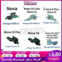 Wyieno For Huawei Nova 2i 3i 5i 5Z Pro Lite 2017 Charger Port USB Charging Dock Flex Cable Microphone Mic Plug Board + Tracking 2024 - buy cheap