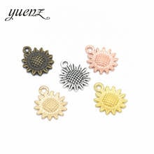 YuenZ-abalorios de aleación para fabricación de joyas, 20 unidades, colgantes de flores de color plateado antiguo, joyería artesanal hecha a mano, 18x15mm, Q151 2024 - compra barato