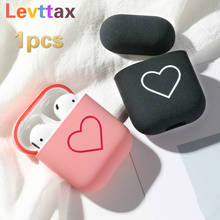 Love Heart Pattern Earphone Case For Airpods Pro Shockproof Hard PC Cover For Air Pods 1 2 Pink Case Accessories For Air pods 2024 - buy cheap