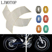 Adesivo para roda de motocicleta, fita refletiva, para kawasaki klx 125 250 125 kdx 250 suzuki yamaha gasolina 2024 - compre barato