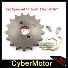 428 17 Tooth 17mm Front Engine Sprocket Gear For 50cc 70cc 90cc 110cc 125cc 140cc 150cc 160cc Dirt Pit Bike ATV Quad Motorcycle 2024 - buy cheap