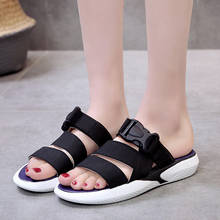 Sandalias planas de plataforma para mujer, zapatos de verano para niña, sandalias de plataforma a la moda, zapatillas planas de playa 2020 2024 - compra barato