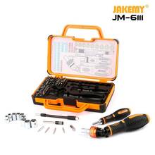 JAKEMY-Juego de herramientas de mano JM-6111 69 en 1, destornillador de trinquete de 180 grados con brocas de cromo vanadio, para el hogar, kit de reparación de teléfono y portátil 2024 - compra barato