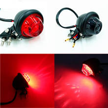 Universal motocicleta bobber luz da cauda de metal led cauda break stop luz da placa de licença para o motor led traseira luz da cauda 2024 - compre barato