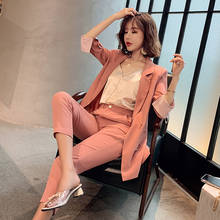 Pants suits elegant woman womens outfits suit female large size  section office ladies commercial uniform OL 2 piece sets 2024 - buy cheap