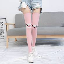 Calcetines hasta la rodilla con estampado de oso para mujer, medias femeninas de dibujos animados, Kawaii, Mori, japonés, para el Campus 2024 - compra barato