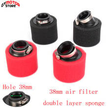 38mm ATV PIT DIRT BIKE 45 Degree ANGLED FOAM Air Filter Pod Cleaner 110cc 125cc RED CRF50 XR50 CRF 2024 - buy cheap