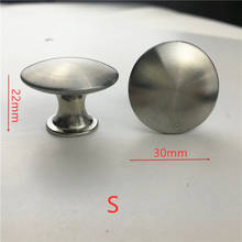 Diameter 30mm 20pcs/lot Stainless steel Satin Knob Pull Handle Kitchen Cabinet Hardware free shipping - S 2024 - buy cheap