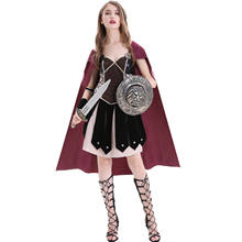 Halloween medieval romano spartan feminino cosplay guerreiro grego traje desempenho vestir para a mulher 2024 - compre barato