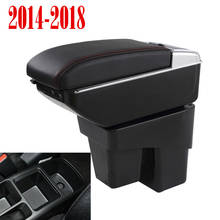 Centre Console Storage Box Armrest For Honda Fit Jazz 2014-2018 Arm Rest Rotatable 2015 2016 2024 - buy cheap