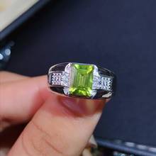 Natural olivine  ring green Gemstone Ring 925 Sterling Silver birthday gift 2024 - buy cheap