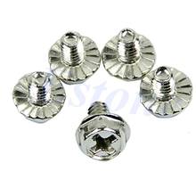 100pcs Plated Steel Toothed Hex 6/32 Computer PC Case Hard Drive Motherboard Mounting Screws wholesale 2024 - buy cheap