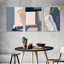 Cuadros modernos de Color carne azul para decoración del hogar, lienzo abstracto decorativo, imágenes de pared para sala de estar, estudio de arte, decoración del hogar 2024 - compra barato