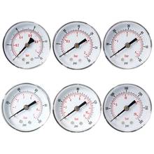 Manómetro de presión Axial de 52mm, Dial de medición de presión hidráulica, 1/8 BSPT, Horizontal, 0/15,30,60, 100.160.300 PSI y montaje trasero de barra 2024 - compra barato