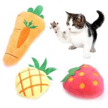 Teeth Grinding Catnip Toys Funny Interactive Plush Cat Carrot Pineapple Shape Toy Pet Kitten Chewing Toy Claws Bite Cat 2024 - buy cheap