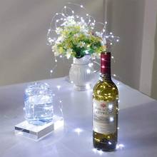 Girnalda con USB Luz 50 100LED luces de cadena alambre de plata decoración de la habitación de luces LED para el hogar boda vacaciones decoración de Navidad 2024 - compra barato
