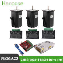 TB6600 Nema 23 stepper motor driver cnc 23HS10028 stepper motor driver TB6600 + 350W 36V power supply + USB mach 3 bushing acces 2024 - buy cheap