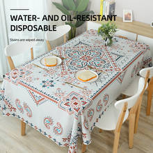 Louyun impresso toalha de mesa retangular pvc mesa de jantar impermeável e à prova de óleo toalha de mesa sala de estar cozinha decoração 2024 - compre barato