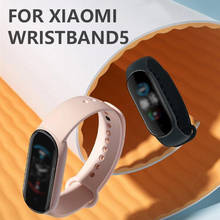 Ремешок силиконовый для Xiaomi Mi Band 5, сменный спортивный мягкий браслет для умных часов, аксессуары 2024 - купить недорого