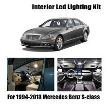 100% canbus White Error Free LED bulb Interior Dome Map Ceiling Light Kit For Mercedes Benz S class W140 W220 W221 (1994-2013) 2024 - buy cheap