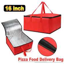 15 "16" изолированная сумка для доставки пиццы сумка-холодильник Водонепроницаемая изоляционная складная переносная сумка для пикника для еды термальная сумка для еды 2024 - купить недорого