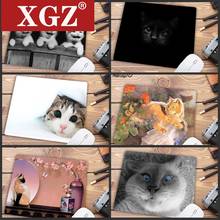 Xgz tamanho pequeno tapete de rato rubbe gato bonito animal mouse esteira do jogo jogador gamer desktop computador portátil mousepad jogos 22x18cm 2024 - compre barato