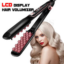 3D Grid Hair Crimper Volumizer Ceramic Professional Hair Fluffy Corrugated Curler Flat Iron Corn Hair Splint Perm 5 Temperatures 2024 - buy cheap