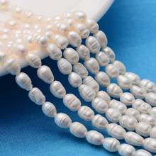 1 Strand Grade A Natural Freshwater Pearl Bead Strands for Idea Mother's Day Gift Rice Bead DIY Necklaces Bracelets Making 2024 - buy cheap