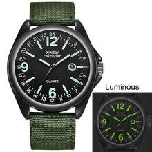 2020 Men Sports Watches XINEW Fashion Glow Luminous Watches Men Nylon Strap Auto Date Quartz Wristwatch horloge man reloj hombre 2024 - buy cheap