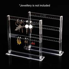 Clear Acrylic Jewelry Earrings Organizer Rack Display Showing Stand Storage For Tabletop Desk Stud Jewellery Organizer Holder 2024 - buy cheap