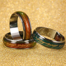 Инновационное кольцо с буквенным принтом для мужчин и женщин, кольца для пар, тонкое ювелирное изделие, оптовая продажа 2024 - купить недорого