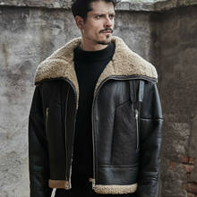 Зимняя мужская куртка, шуба из настоящей овчины, шуба, корейский стиль, Ретро стиль, натуральная кожа, Мужская Куртка Jaqueta Couro 826 YY478 2024 - купить недорого